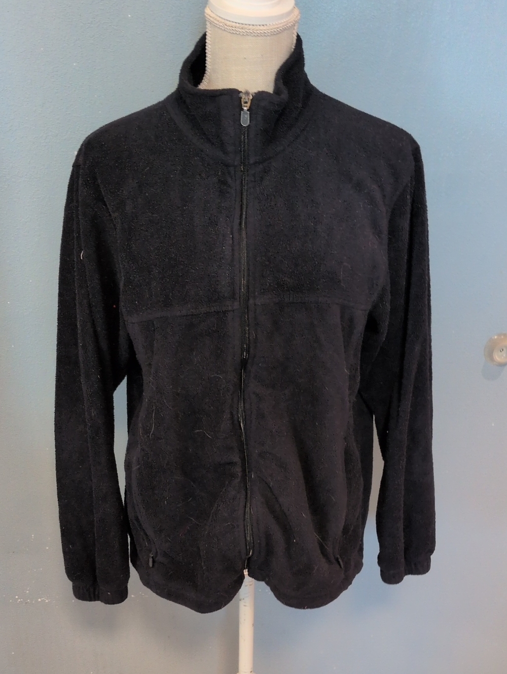 Vintage 90's Harriton Fleece Soft Shell Zip Up Jackket Gorpcore Grunge Retro